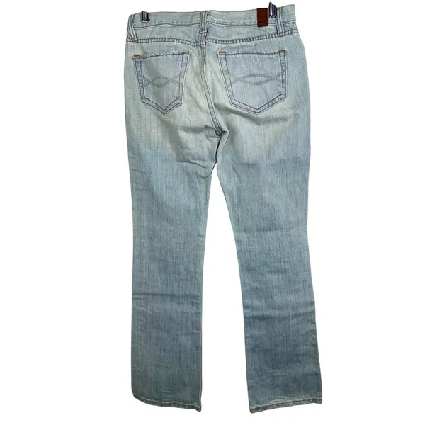 Abercrombie & Fitch Blue Denim Light Wash Low Rise Bootcut Jeans Womens Size 2 R - Image 2