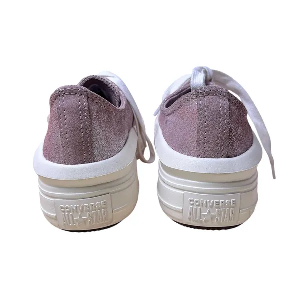 Converse Chuck Taylor‎ All Star Platform Sneakers Metallic Pink Silver Size 8.5 - Image 3