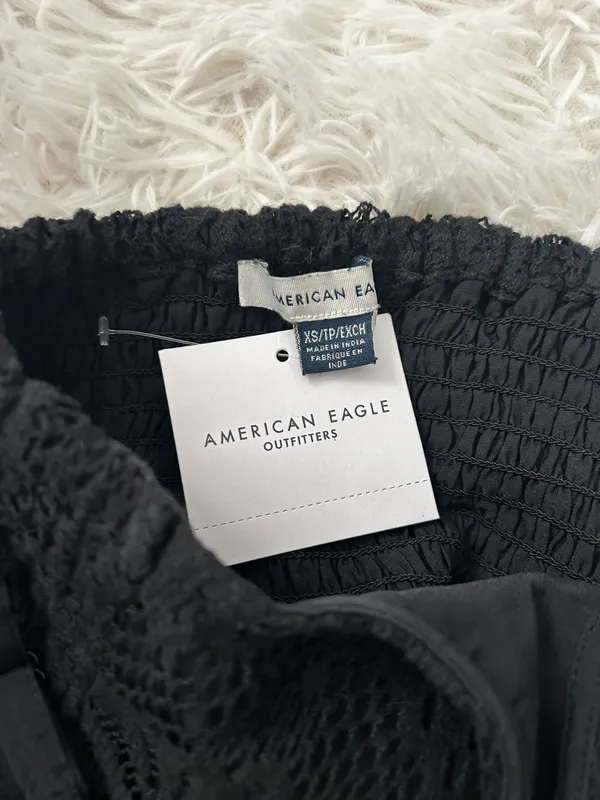 American Eagle Black Crop Tank - Image 3