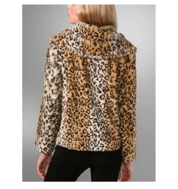Alice + Olivia | Revolve Shawl Collar Faux Fur Leopard Print Jacket - Image 2