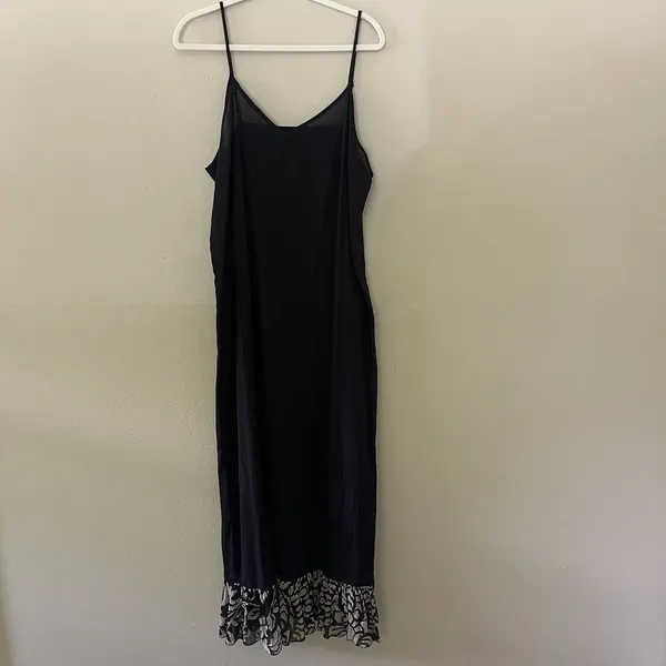 Karyn‎ Sep Dress Long Boho Maxi Sheer Long Sleeve Shirt Button Front Peasant M - Image 8