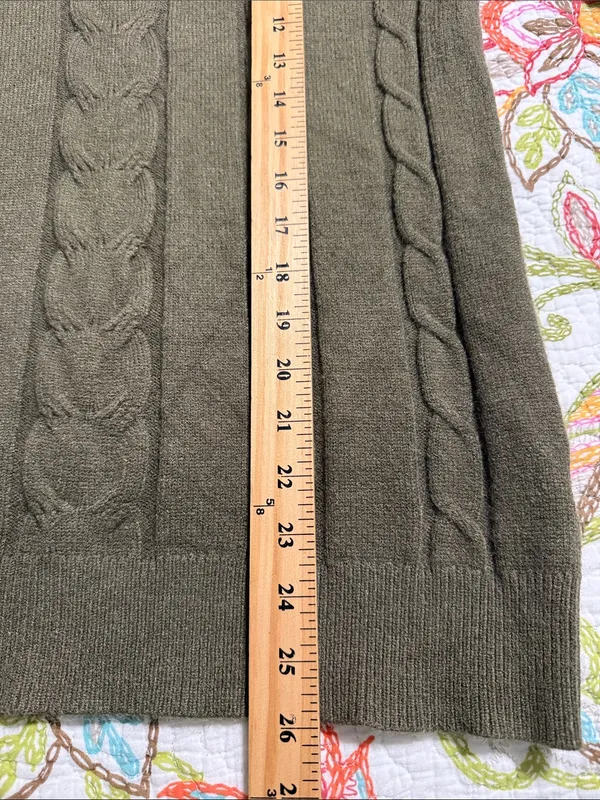 Army green large pullover sweater women’s business casual - Image 3