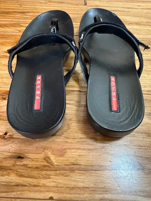 Prada sandals‎ size 6/36 Black - Image 2