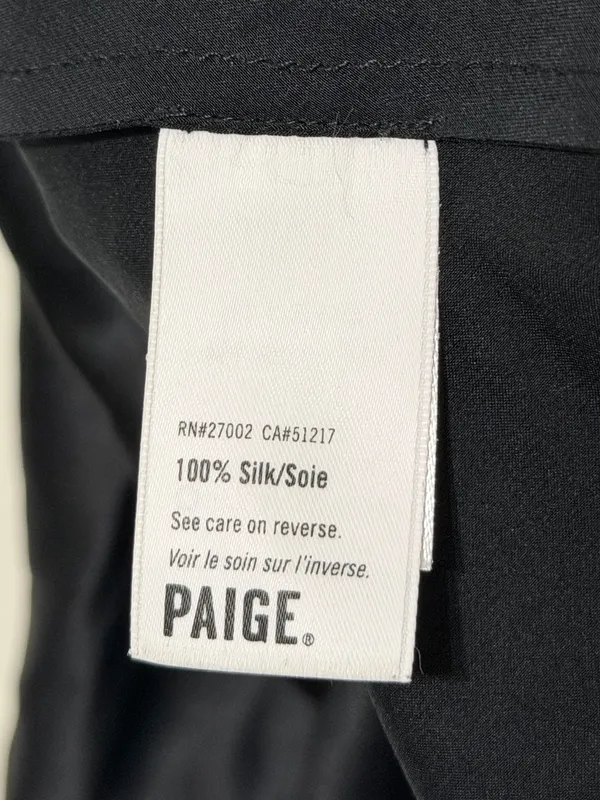 Paige 100% silk tank size small black - Image 6