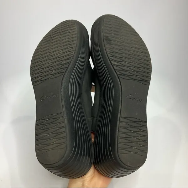 Collection by‎ Clarks Reedly Juno black wedge Sandals women’s size 10 - Image 7