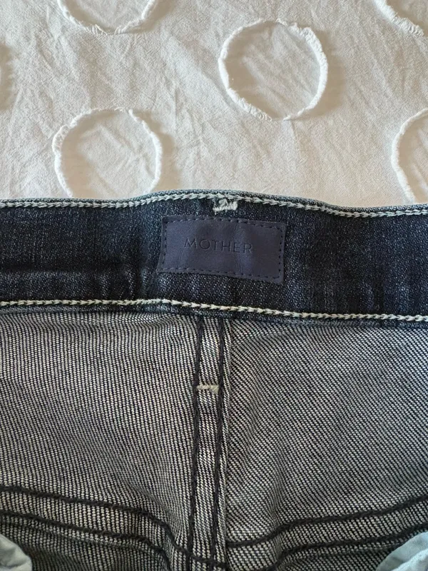MOTHER Denim Jeans Skinny Looker Ankle Fray - Image 5