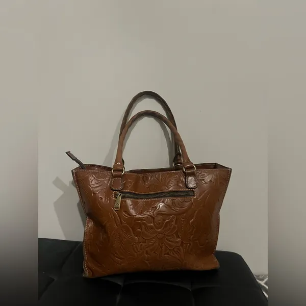 Patricia Nash Zancona Tooled Brown Leather Tote Reiti Wallet New With Tags $308 - Image 3