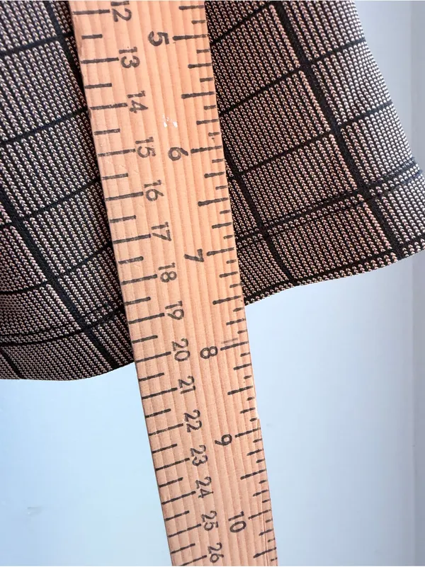 Zara Brown Plaid Short-Sleeve Shift Dress - Image 5
