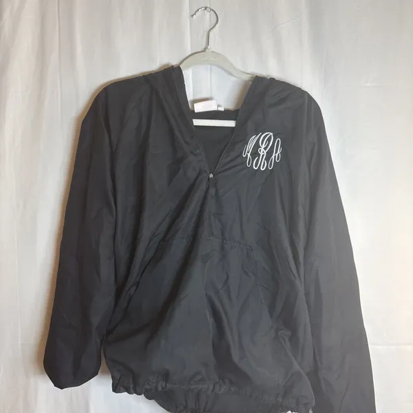 Marley Lilly Waterproof Black Pullover Monogram MAR White Font Size Small - Image 2