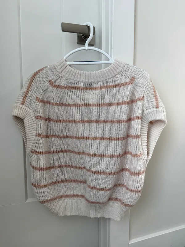 SheIn White and beige Knit Sweater - Image 2