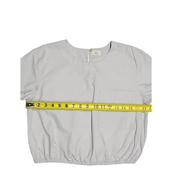 Aritzia Wilfred Cotton Lausanne Blouse in Lune (grey) in size Medium - Image 5