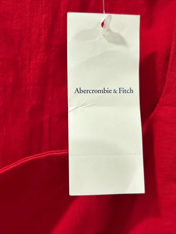 Abercrombie & Fitch Women’s Short Sleeve Skimming Square Neck Dress XL Red NWT - Image 4
