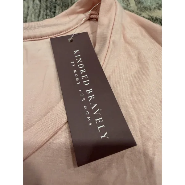 Kindred Bravely Everyday Maternity & Nursing Pocket T-shirt Dusty Pink Sz L NWT - Image 8