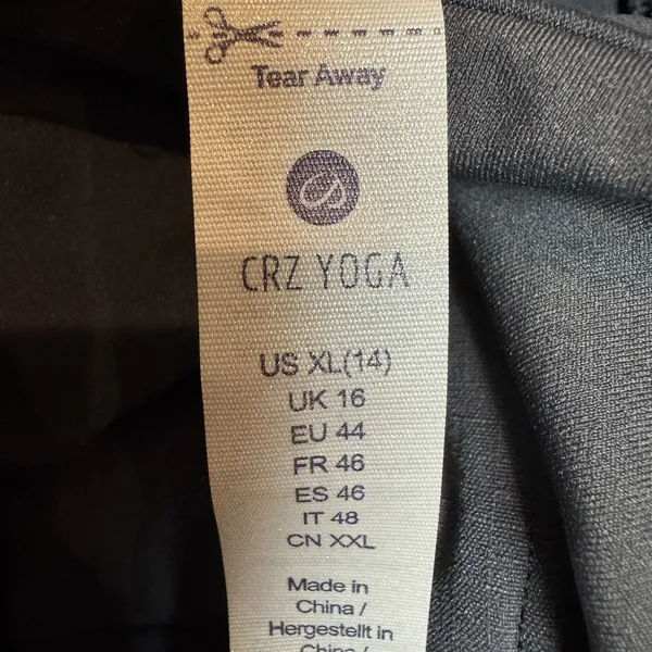 CRZ Yoga Shorts Stretch Woven Black Athleisure Women's Size XL Gym Yoga - Image 3