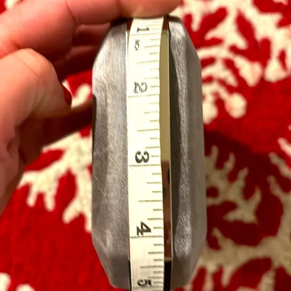 NWOT silver satin clutch by INC - Image 9