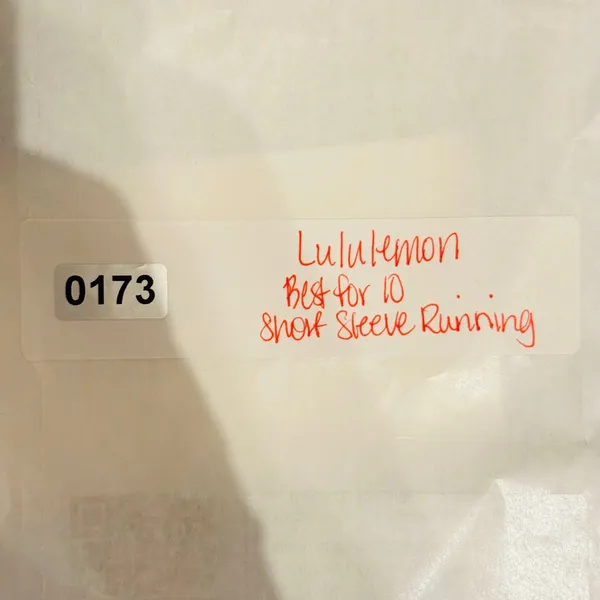 173 | Lululemon (Best For) Sz 10 Women Short Sleeve Running Athletic Top Orange‎ - Image 5
