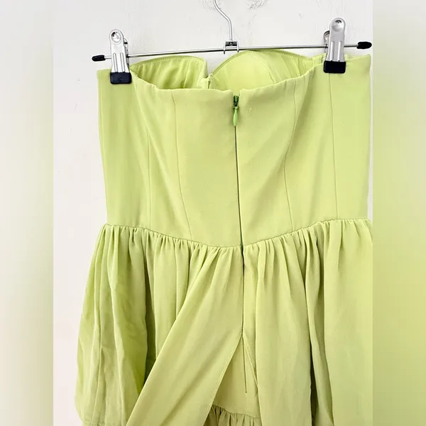 Lovers and Friends Hattie Green Tiered Strapless Maxi Gown Size Small - Image 10