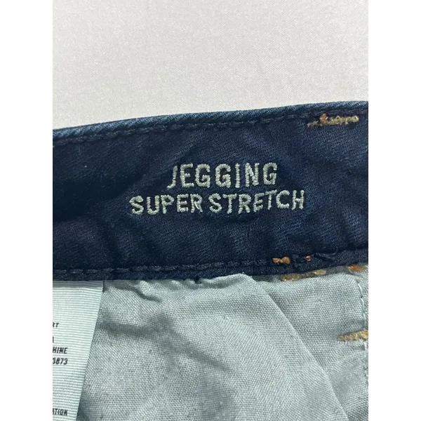 American Eagle Outfitters Super Stretch Raw Hem Shorts Women 12 Dark Wash - Image 6