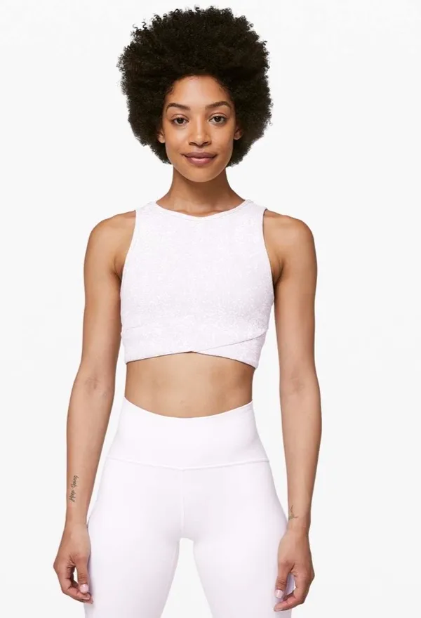 Lululemon Energetic Edge Cropped Tank Light Chrome 4 - Image 6