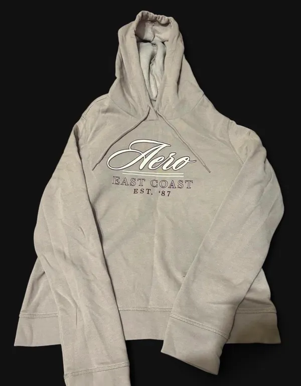 aeropostale tan graphic oversized hoodie - Image 2