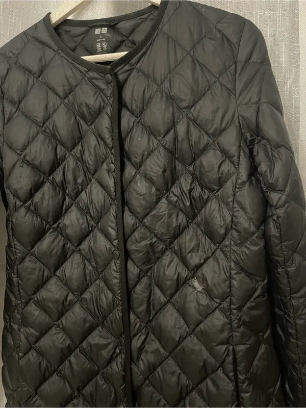 UNIQLO Ultra Light Down Compact Coat Black Size S Quilted Long Jacket Packable - Image 12