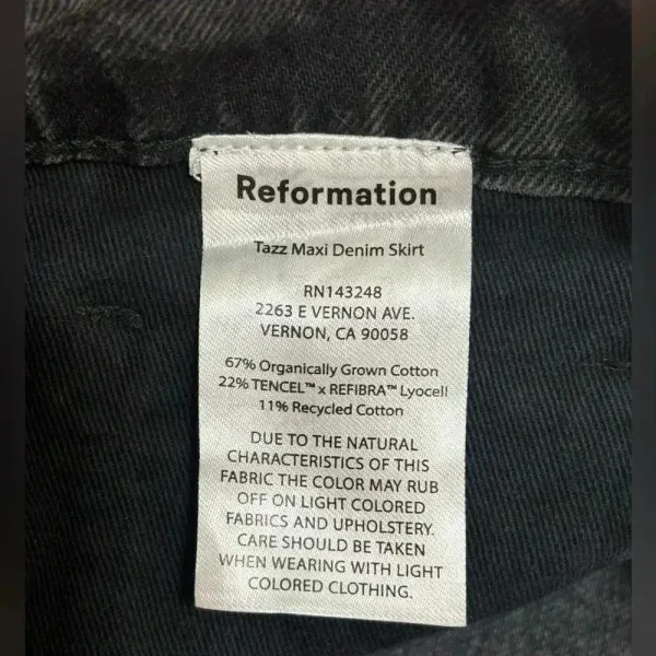 Reformation‎ Jeans Tazz Maxi Denim Skirt 31 - Image 3