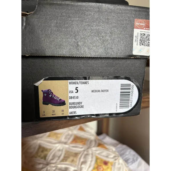 Harley-Davidson Akers Burgundy Leather Hiking‎ Boots D84550 Womens Size 5 Boxed - Image 4