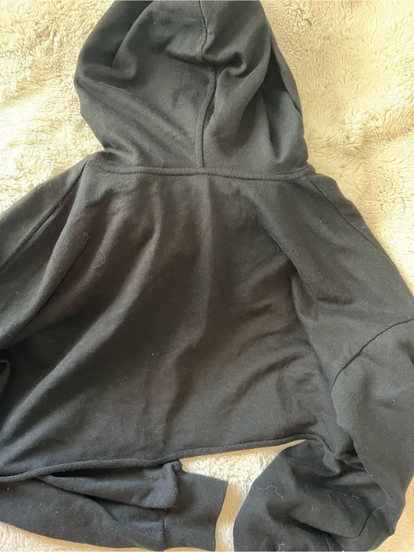 NEW Mono B Black Zip-Up Hoodie with Silver Zipper - Image 3