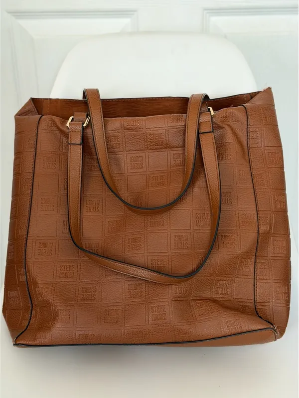 Steve Madden brown tote bag with pouch - Image 6