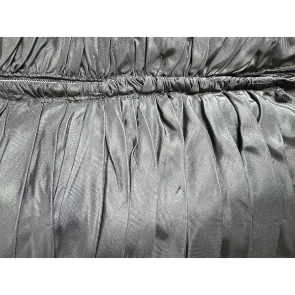 VTG 80s Tadashi Shoji Black Strapless Ruched & Ruffled Cocktail Dress Size 6 USA - Image 13