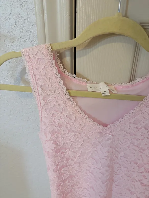 Lacey tank top Pink Size M - Image 2