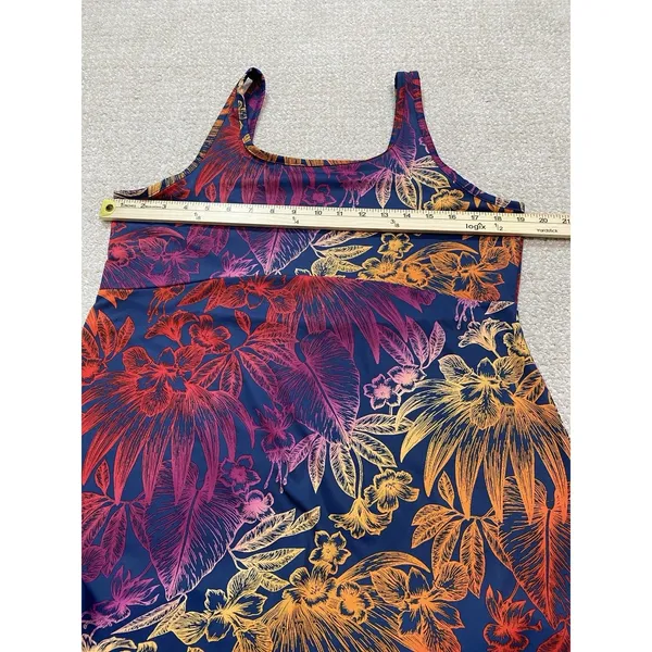 Columbia Freezer III Dress Womens SizeM PFG Tropical Floral Tank Sundress Empire - Image 9