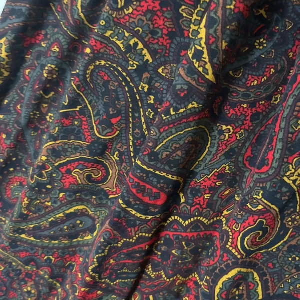 1980’s Evan -picone Vintage Pleated Paisley Pattern Long Skirt Size 8 - Image 3