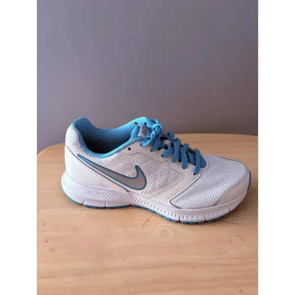Nike Downshifter 6 Shoes Womens Size 6 White Turquoise Running Sneakers 684765 - Image 2