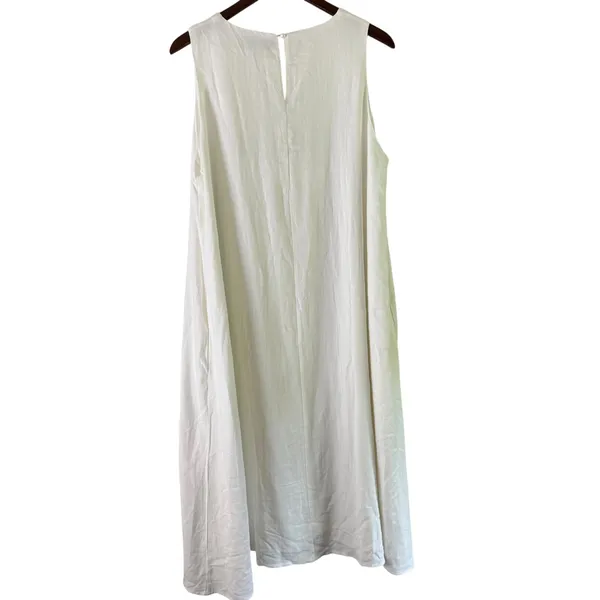Seta T Sleeveless Dress Casual Linen Blend Flowy Dress XL‎ - Image 8