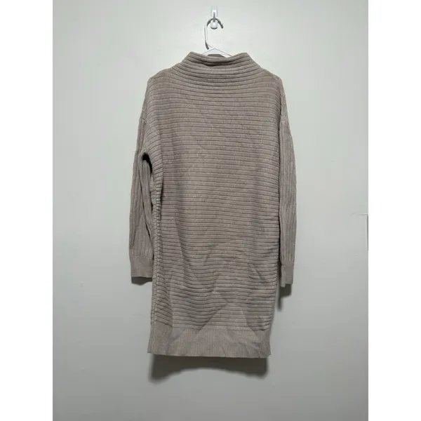 Hatch The Kendall Merino Wool Maternity Long Sleeve Sweater Dress in Oat Melange - Image 6