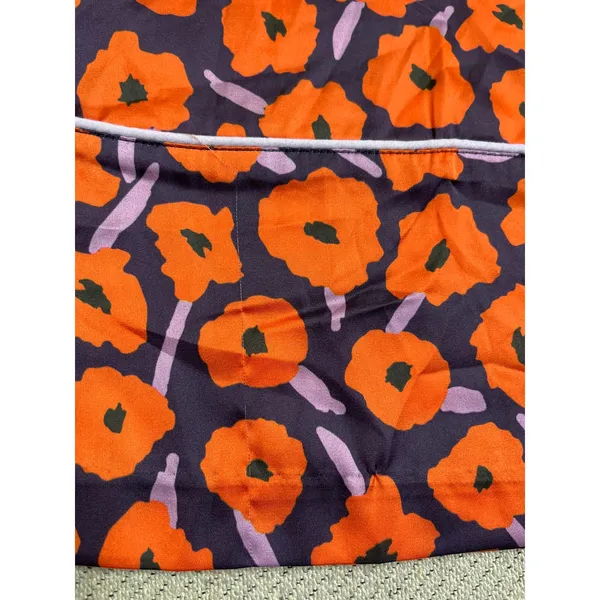 Anthropologie HUTCH Poppy Floral Wide-Leg Crop Pants Orange/Purple Size S - Image 5