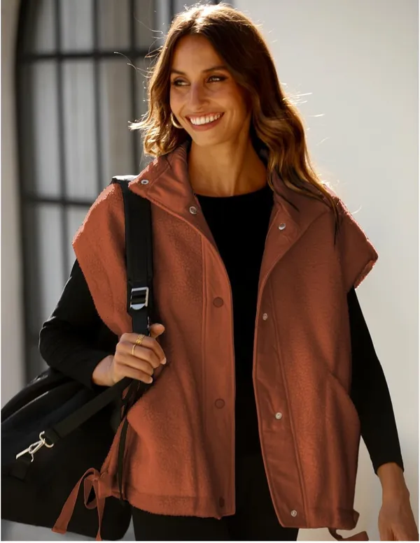 Rust orange yeokou Sherpa button - Image 3