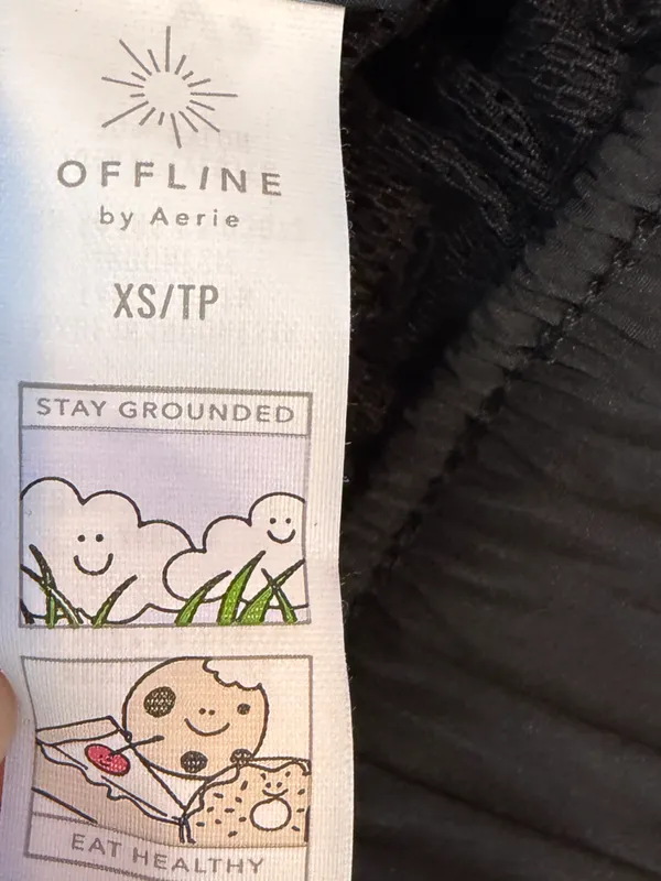 Offline by aerie Cargo Baggy Track Pants in Black Size XS - Image 7
