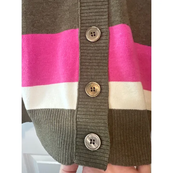 Free People NWT League of Her Own Oversized Cardigan Sweater Pink‎ Brown XS - Image 7