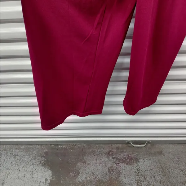 Halara Wide Leg Overalls Jumpsuit Women Small Burgundy Pockets Boxy Relaxed Fit - Image 8