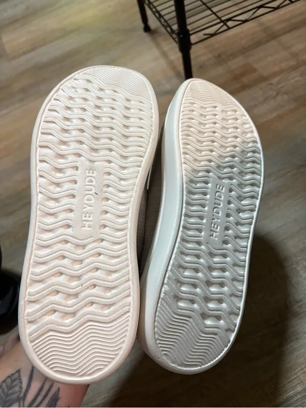 Hey Dude Casual Lace-Up Shoes in Light Beige - Image 2