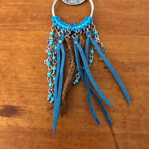 Justin Boots Turquoise Concho Fringe Earrings Western Cowgirl Boho Statement NWT - Image 13