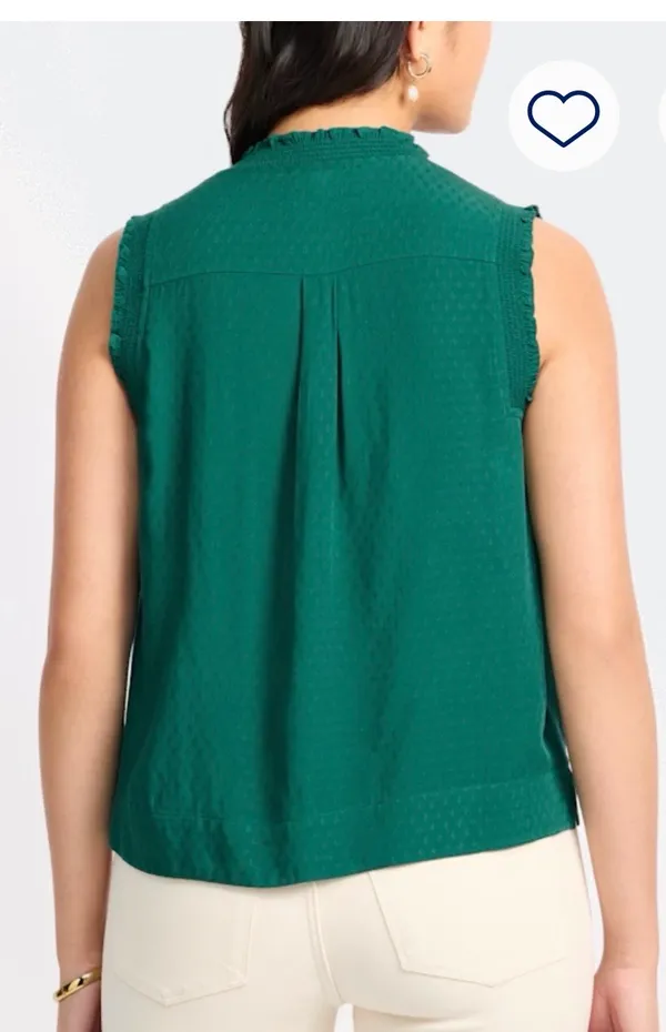 Les Serein Sleeveless Blouse Green Size XS - Image 5