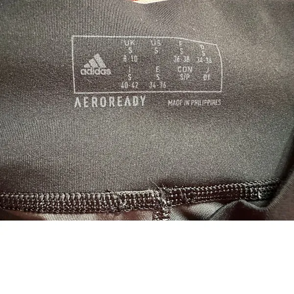 Adidas Aeroready High-Waist‎ Performance Leggings with Logo Detail gray/black - Image 5