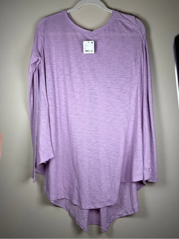 Free People We The Free NWT Aria Trapeze Long Sleeve Top Sz S - Image 4