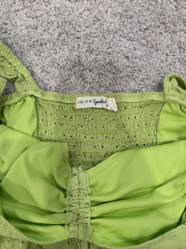Green Sundress Live To Be Spoiled - Image 3