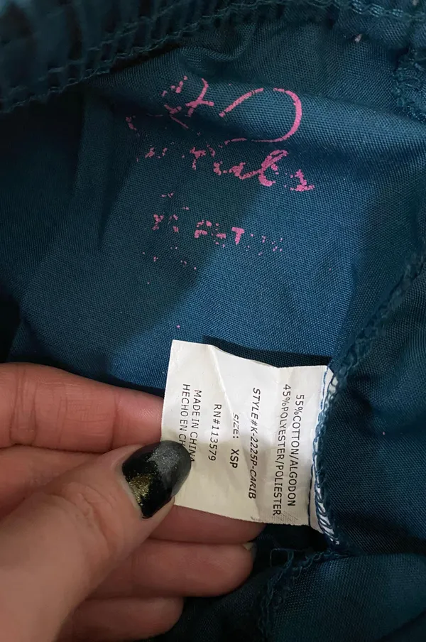 Caribbean Blue Scrub Joggers Size XXS - Image 3