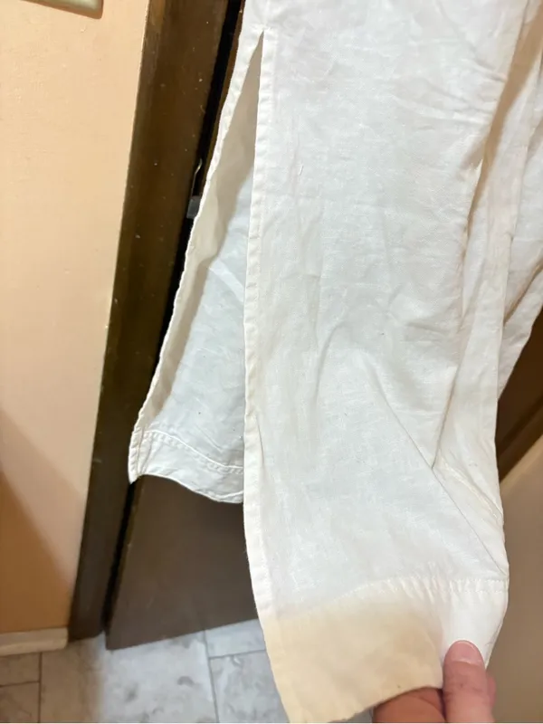 Madewell Linen Blend White Midi Dress - Image 9