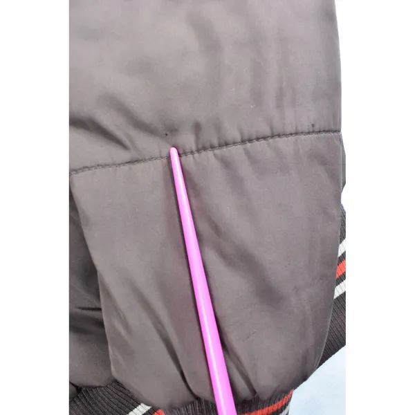 Horseware Ireland Woman's Brown Equestrian Bomber Jacket Striped Trim Small - Image 8